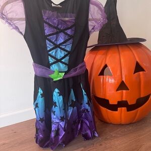 Mystical Purple and Blue Kids Witch Costume